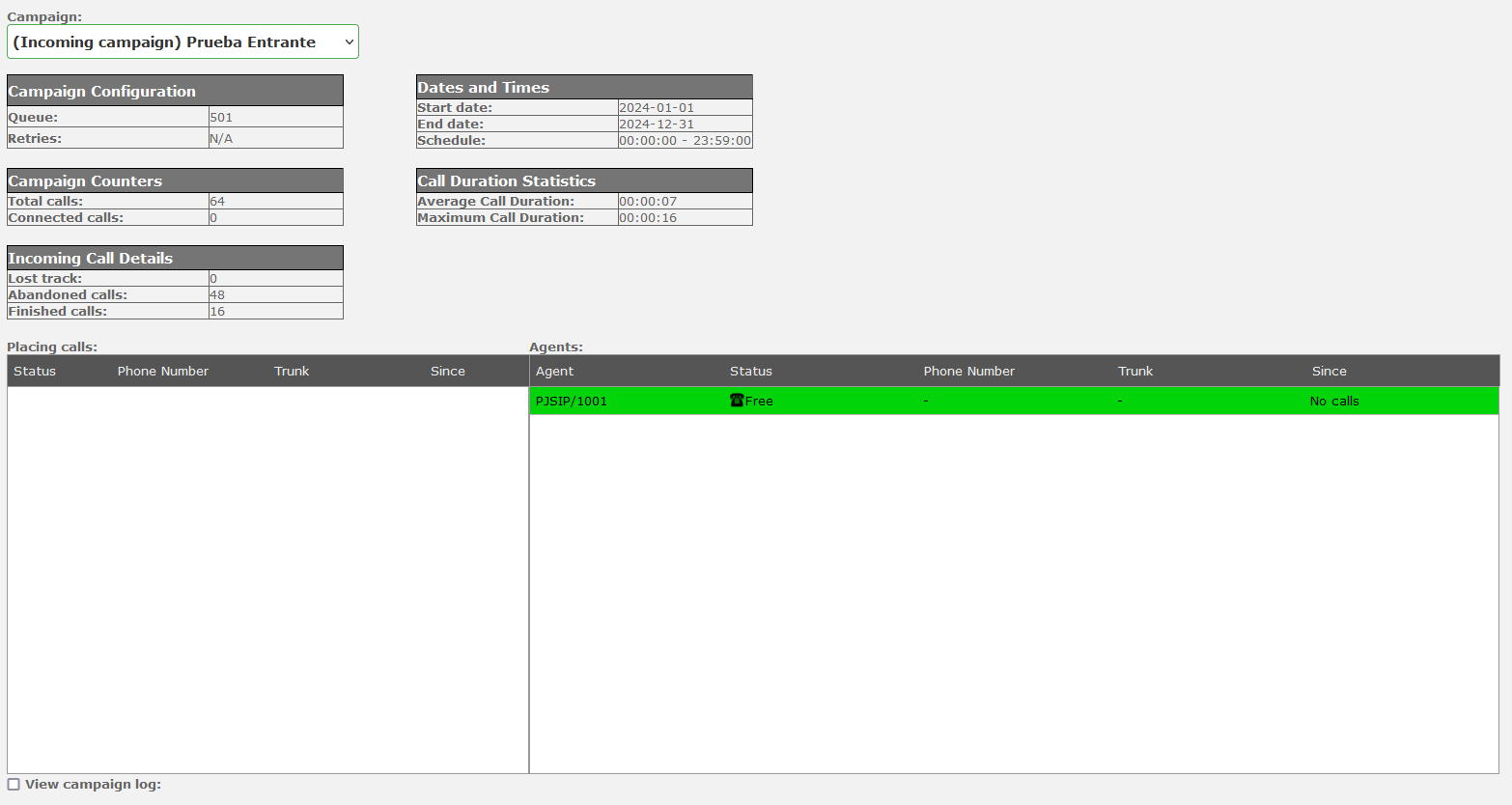 Campañas Salientes y Entrantes